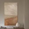 Thick-textured hand-painted "Orange Sea II" entrance wabi-sabi style wall painting, restaurant corridor decorative painting, hand-textured oil painting Application Scenario
